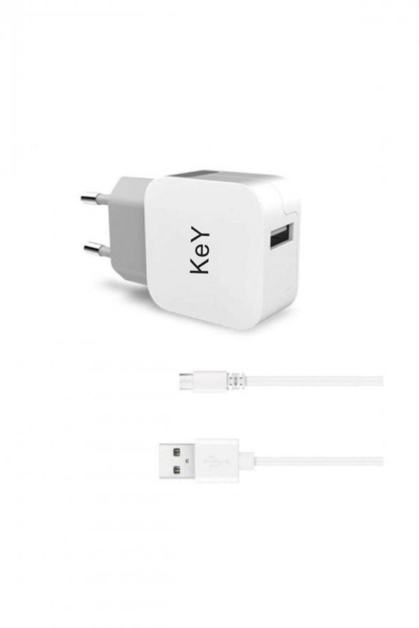Key Smart 2.4A Micro Beyaz Şarj Cihazi