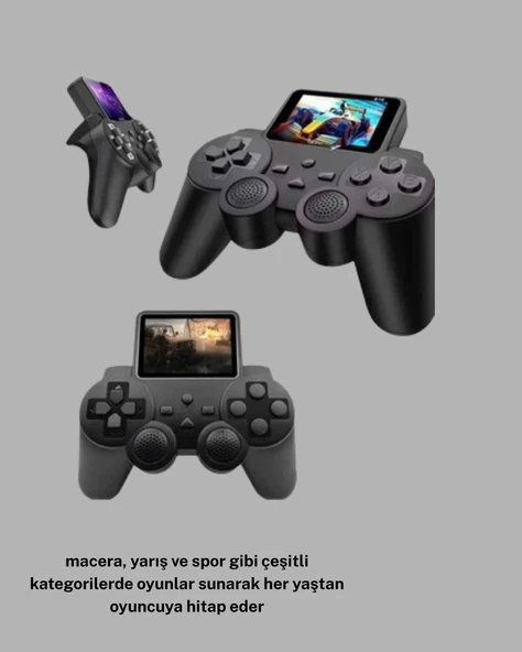 Atari S10 Retro Oyun Konsolu – 520 Nostaljik Oyun TV Bağlantılı Şarjlı ve Taşınabilir - Resim 4