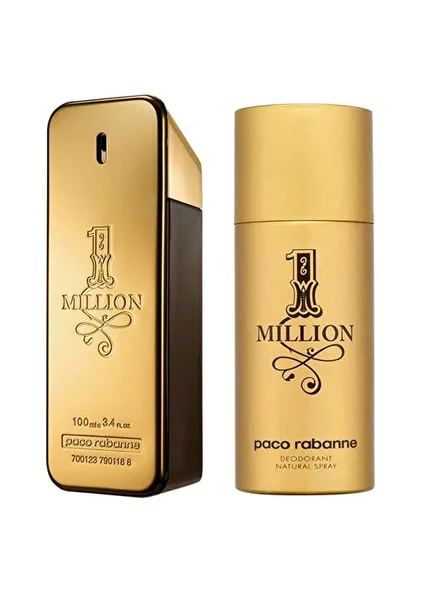 Paco Rabanne 1 Million EDT 100ML Erkek Parfüm Seti - Resim 2
