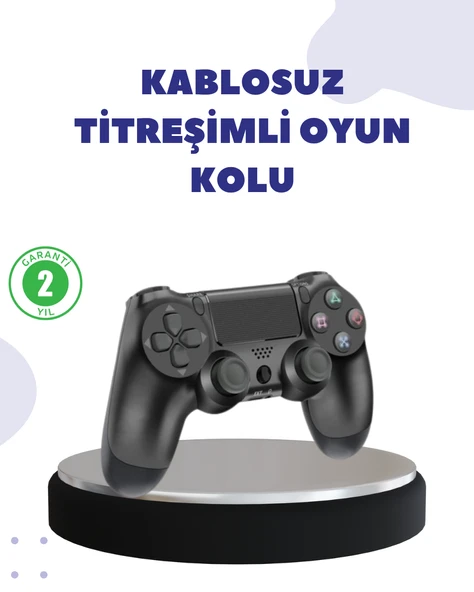 Kablosuz Titreşimli Oyun Kolu – Yüksek Hassasiyetli Analog Kontrol ve Ergonomik Tutma ürün görseli 1