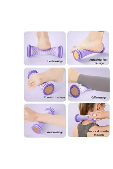16 cm Egzersiz Topu Ayak Kol Masajı Duyu Silindiri Rulosu Topuk Dikeni Egzersizi Rahatlatıcı Roller - Resim 4