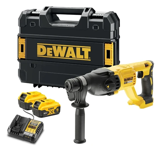 Dewalt DCH133P2 18V 5.0 Ah Çift Akülü Pnömatik Kırıcı Delici Matkap  ürün görseli 1