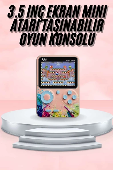 3.5 İnç Klasik Retro LCD Ekran 500 Oyunlu Oyun Konsolu Taşınabilir ürün görseli 1