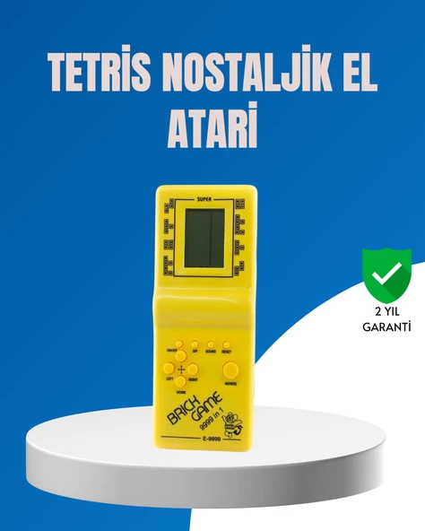 Mini Tetris El Aterisi – Taşınabilir Retro Oyun Konsolu Pil ile Çalışan Klasik Model ürün görseli 1