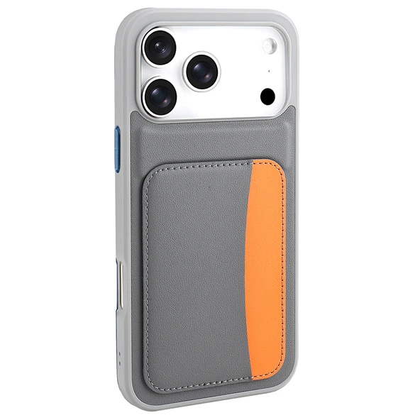 iPhone 17 Pro Kılıf Kartlıklı X-Kart Silikon Kapak - Resim 2