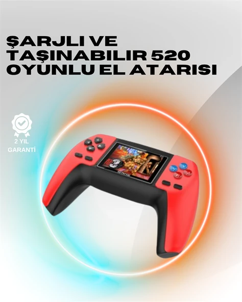 P5 Mini Retro Oyun Konsolu – Tak-Çalıştır 520 Hazır Oyun Portatif Kullanım ürün görseli 1