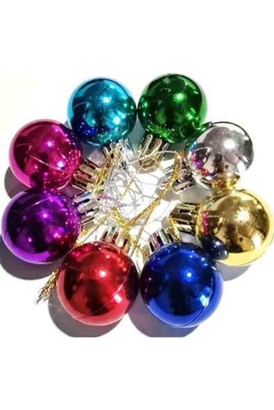 Özel 3 lü Yılbaşı Seti 12 Adet Çam Ağacı Çanı 6’lI Yılbaşı Çam Ağacı Topu 10 Metre Animasyonlu Led - Resim 3