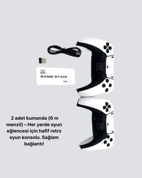 HDMI ve Kablosuz Kontrolcülü 20.000 Oyunlu Retro Oyun Konsolu - Resim 3