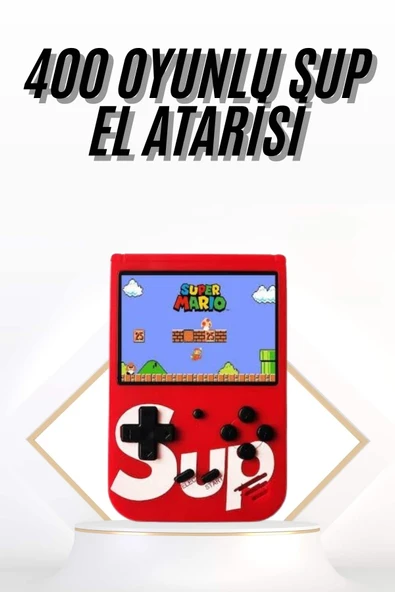 Çocuklara Özel Taşınabilir Sup El Atarisi 400 Oyunlu Nostaljik Oyun Konsolu ürün görseli 1