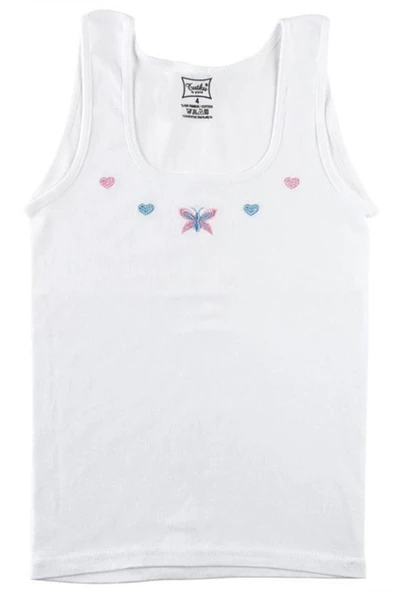 Tutku İç Giyim Geniş Askılı İşlemeli Kız Çocuk Atlet 3 Lü Paket ürün görseli 1