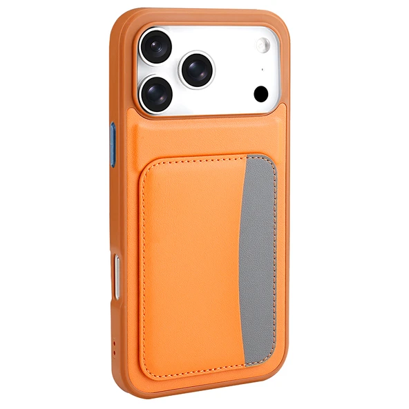 iPhone 17 Pro Kılıf Kartlıklı X-Kart Silikon Kapak - Resim 4