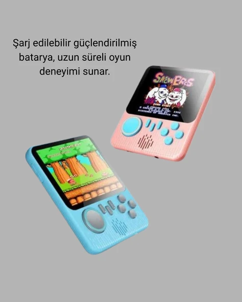 Taşınabilir Retro Oyun Konsolu – 3.5 İnç LCD 666 Klasik Oyun TV Destekli - Resim 3