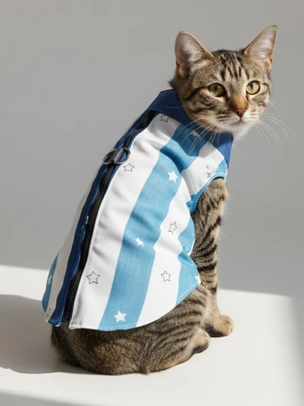 Star Sky Rain Kedi Yağmurluk Ceket - Resim 4