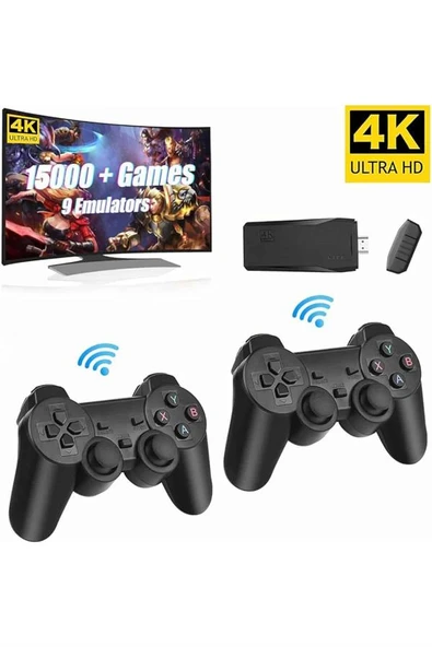 Retro Game Stick Çift Kol Kablosuz Atari Oyun Konsolu 2.4g Uyumlu ürün görseli 1