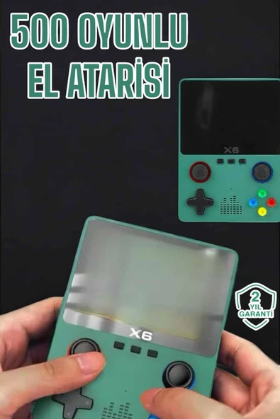 3.5 İnç Ekran 1000 Oyunlu Oyun Konsolu El Atarisi Miüzik Dinleme ve Kitap Okuma ürün görseli 1