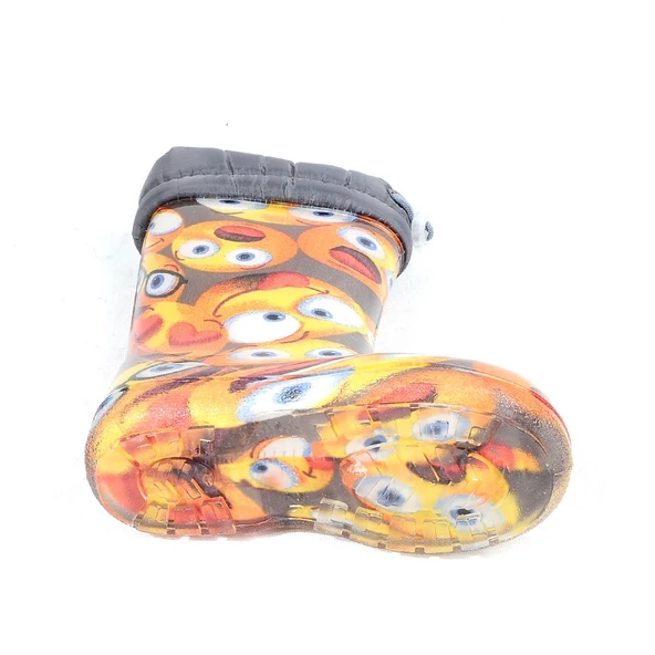 Ayakcenter 21-14 Srb Gri Emoji Kürklü Erkek Çocuk Çizme - Resim 5