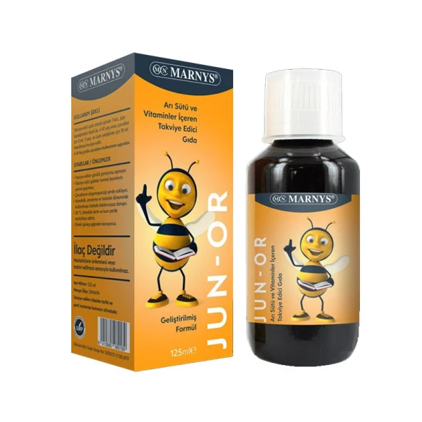 Marnys Jun-Or Arı Sütü Ve Vitaminler İçeren Takviye Edici Gıda 125ml
