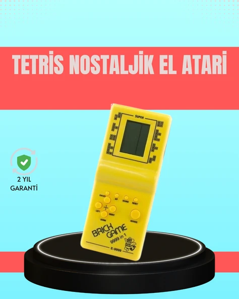 Retro Tetris El Aterisi – Pil ile Çalışan Taşınabilir Mini Oyun Konsolu ürün görseli 1