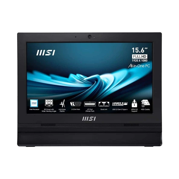 Msı Pro AP162T ADL-017XEU Intel Alder LAKE-N100 4gb Ddr4 256GB SSD 15.6 Inç Full Hd IPS Freedos Siyah All In One Bilgisayar ürün görseli 1
