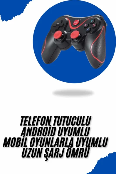 Joystik Gamepad Bluetooth Telefon Tutucu Oyun Kolu Telefon Android Uyumlu - Resim 2
