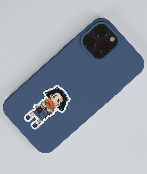 Demon Slayer-Aoi Kanzaki-Kanao Tsuyuri-parlak kağıt -2li sticker set-telefon süsleme - Resim 4