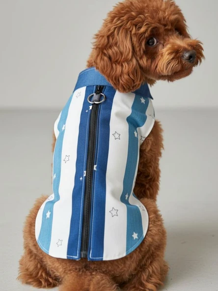 Star Sky Rain Küçük Köpek Yağmurluk Ceket ürün görseli 1