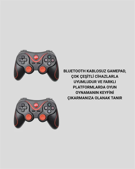 Android Uyumlu Gamepad X3 Game Stick Oyun Kolu Bluetooth Bağlantılı - Resim 3