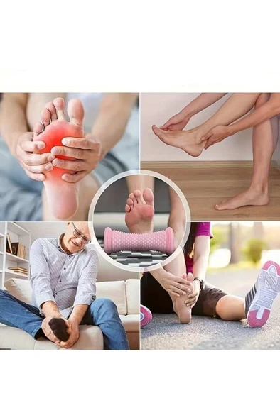 16 cm Egzersiz Topu Ayak Kol Masajı Duyu Silindiri Rulosu Topuk Dikeni Egzersizi Rahatlatıcı Roller - Resim 5