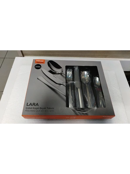 HiSar Optima Lara 24 Parça 6 Kişilik Çatal Kaşık Bıçak Takımı - Resim 3