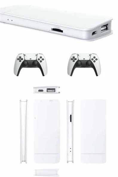 3D Çift Oyun Kollu 4K HD Ekran Nostaljik 20.000 Oyunlu Beyaz Game Box - Resim 3