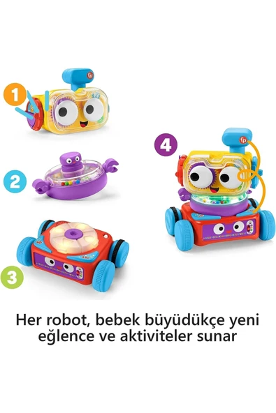 FISHER PRICE 4'ü 1 Arada Eğlenceli Robot (türkçe-ingilizce) - Resim 5