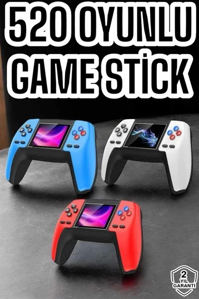 Game Stick Oyun Konsolu 520 Oyunlu Retro Oyunlu Led Ekran - Resim 2