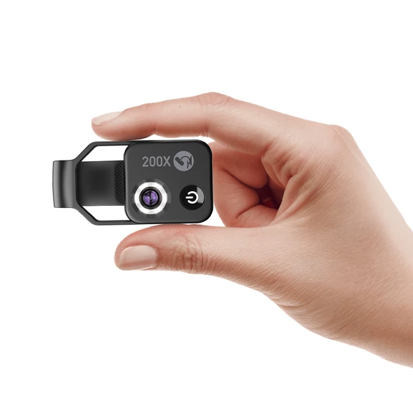 Apexel 200x Büyütmeli Mobil Mikroskop Telefon Lensi LED Işıklı Portatif Tak Çalıştır Polarize Filtreli - Resim 2