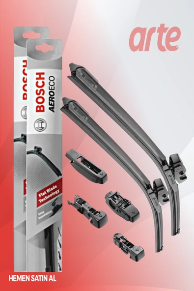 Alfa Romeo Junior 2024-2026 Uyumlu | Bosch Aeroeco Serisi Ön Silecek Takımı | 2'li Set | - Resim 3