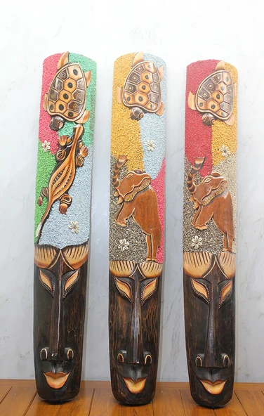 Ahşap Duvara Asmalı 1 Metre Maske ürün görseli 1