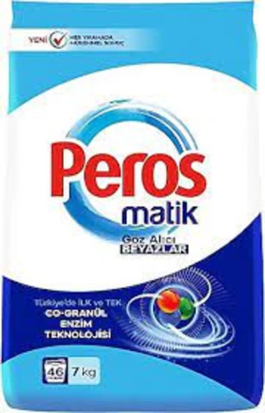Peros Matik Toz Deterjan Göz Alıcı Beyazlar 7 Kg - 46 Yıkama ürün görseli 1
