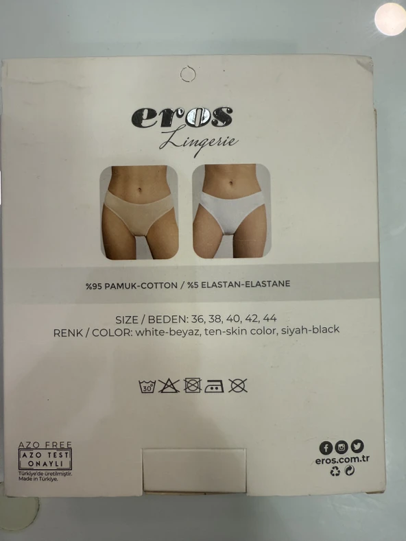 Büyük Beden 3lü Bato Slip Pamuklu Külot - Resim 6