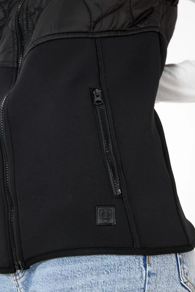 Kadın Fermuar Detaylı Kapitoneli Spor Şişme Yelek - Resim 5