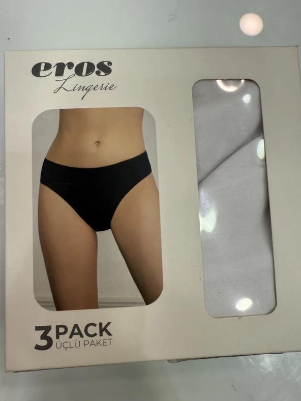 Büyük Beden 3lü Bato Slip Pamuklu Külot - Resim 7