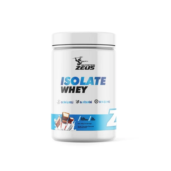 WHEY ISOLATE %90 PROTEİNLİ EN SAF WHEY Zeus Nutrition 400gr-Çikolata ürün görseli 1