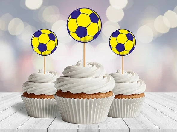 Taraftar Sarı Lacivert 20 Adet Kürdan ürün görseli 1