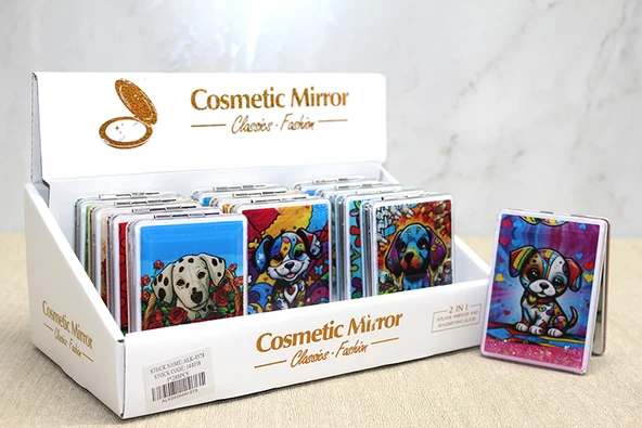 Hareketli Sulu Detaylı Köpek Figürlü El Aynası ürün görseli 1