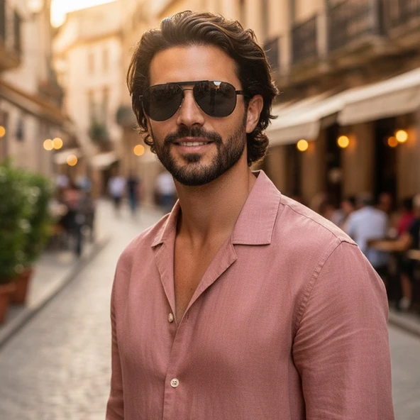 Daniel Klein DK3279-3 Siyah Damla Model All Black Polarize Camlı Erkek Güneş Gözlüğü - Resim 3