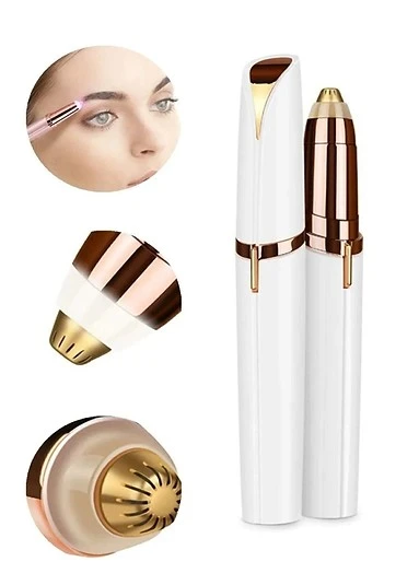 İnce Uçlu Yüz İçin Tüy Kıl Alıcı Kaş Bıyık Epilasyon Aleti Pilli ürün görseli 1