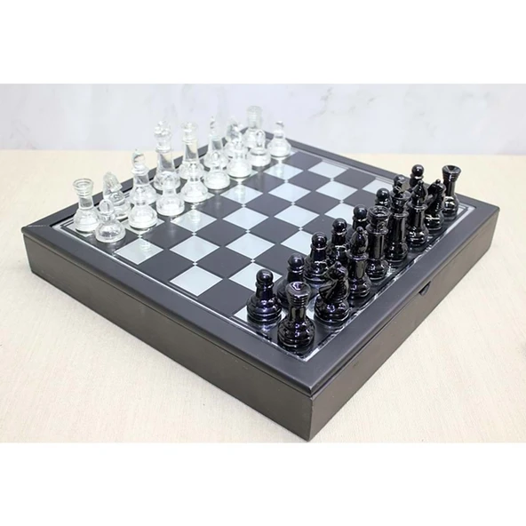 Kutulu Cam Satranç Seti ürün görseli 1