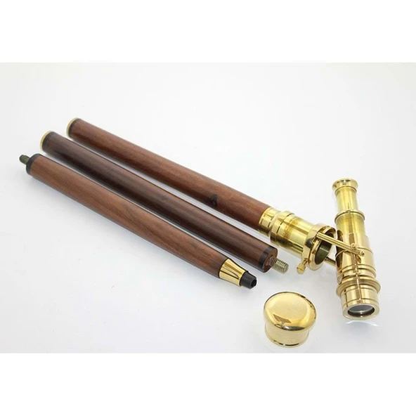 Pirinç Dürbünlü Baston - Resim 2