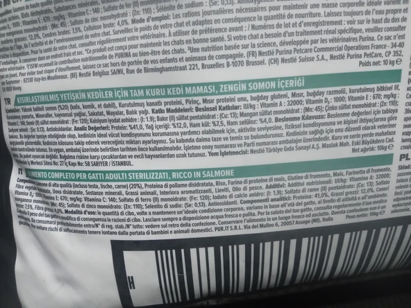 PRO PLAN KISIRLAŞTIRILMIŞ KURU KEDİ MAMA SOMONLU 10 KG+20 ADET 15 GRAM ŞEKERSİZ KEDİ ÖDÜLÜ SOMONLU - Resim 3