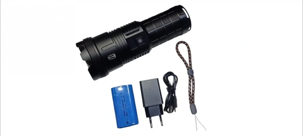 Gold Polıce Gp-291 Güçlü El Feneri 20,000 Lümen - Resim 4