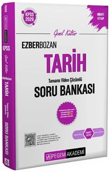 Pegem 2026 Kpss Gk Ezberbozan Tarih Soru Bankası Video Çözümlü ürün görseli 1