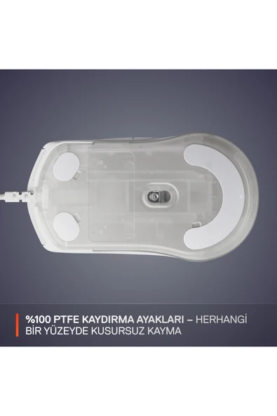 SteelSeries Rival 3 Gen 2 Optik 6 Tuş 8500DPI Kablolu RGB Gaming (Oyuncu) Mouse - Beyaz - Resim 7